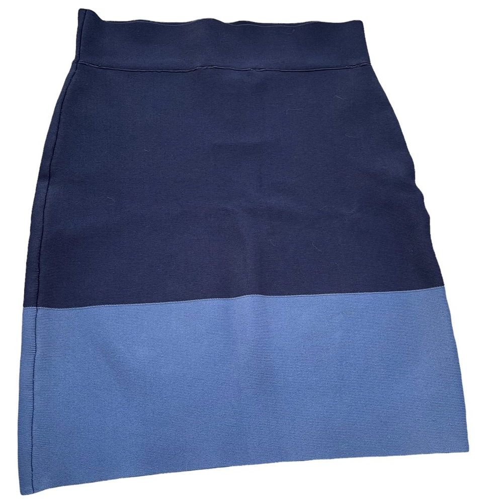 BCBG blue color block bandage skirts XXS